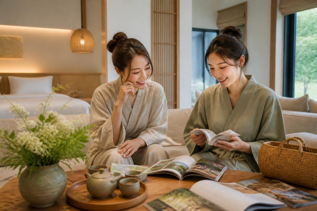 女子旅や女子会に向く映える宿は？